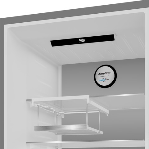 Beko B5RCNE406LXBRW frigorifero con congelatore Libera installazione 355 L C Nero, Acciaio inossidabile