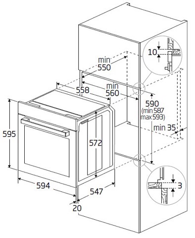 Beko BBIMM13400XCSW 72 L 3400 W A+ Nero, Acciaio inossidabile