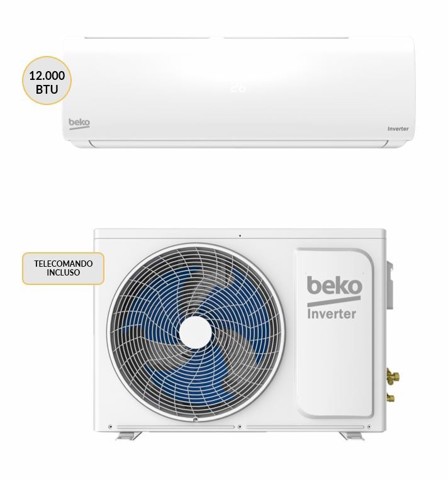 Beko Condizionatore MONO split 12000 btu Wi-Fi BEHPC121 + BEHPC120 Climatizzatore Fisso