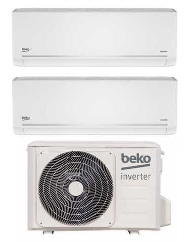 Beko Condizionatore DUAL split Inverter 9000 btu+12000 btu Wi-Fi BGMPO181 + BGMPI090 + BGMPI120 Climatizzatore Fisso