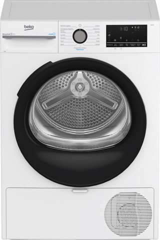 Beko BMGT491SBI_IT 9kg, Classe C, motore inverter, Display digitale, funzione a vapore SteamCure™, colore Bianco, oblò Nero