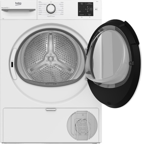 Beko BMT103EW 10kg, classe D, linea estetica NX, display touch, colore bianco, oblò bianco