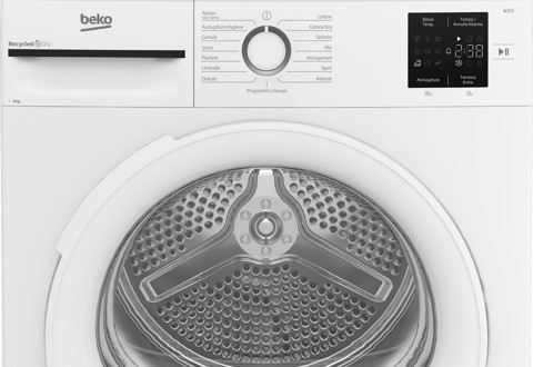 Beko BMT83EW 8kg, Classe D, Linea Estetica NX, motore asincrono, Display digitale, colore Bianco, oblò Bianco