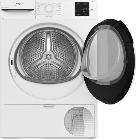 Beko BMT83EW Slim 8kg, Classe D, Linea Estetica NX, motore asincrono, Display digitale, colore Bianco, oblò Bianco