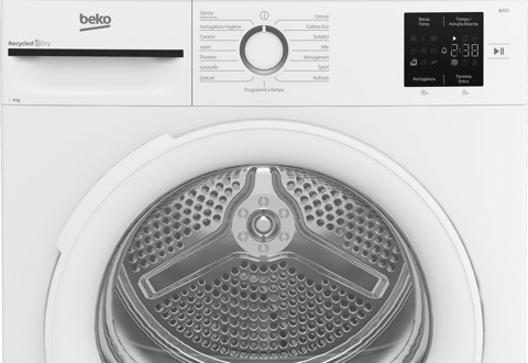 Beko BMT83EW Slim 8kg, Classe D, Linea Estetica NX, motore asincrono, Display digitale, colore Bianco, oblò Bianco