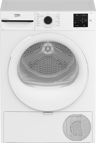 Beko BMT93EW Asciugatrice 9kg, Classe D, Linea Estetica NX, motore asincrono, Display digitale, colore Bianco, oblò Bianco