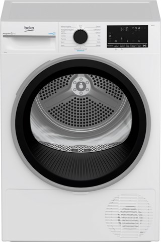 Beko BT3103IS_IT 10kg, Classe C, motore inverter, Display digitale XL, funzione a vapore SteamCure™, colore Bianco, oblò Nero