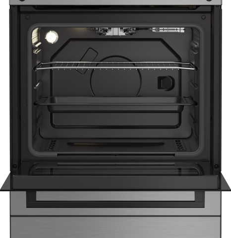 Beko FBG62010DX cucina a libera installazione inox, 60x60cm, piano gas, forno a gas, grill a gas, 64Lt, Сlasse A