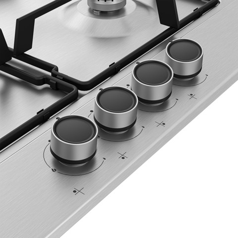 Beko HIAG64223SXE piano cottura Acciaio inossidabile Da incasso 60 cm Gas 4 Fornello(i)