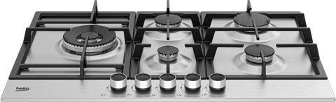 Beko HIAL75225SXE piano cottura Acciaio inossidabile Da incasso 75 cm Gas 5 Fornello(i)
