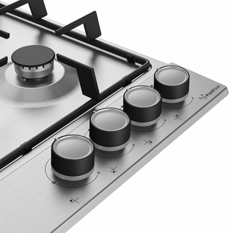 Beko HIAW64224SXE: Piano a Gas con PractiClean, 3 Bruciatori + 1 Wok, 60 cm