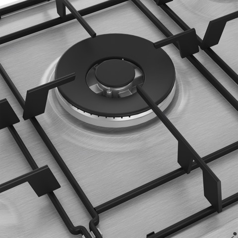 Beko HIAW75223SXE piano cottura Acciaio inossidabile Da incasso 75 cm Gas 5 Fornello(i)