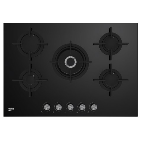 Beko HILW75222S Nero Da incasso 75 cm Gas 5 Fornello(i)