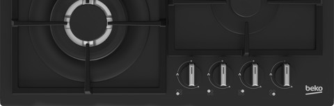 Beko HIYG 64225 SBO piano cottura Nero Da incasso 60 cm Gas 4 Fornello(i)