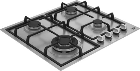 Beko HIYG 64225 SXO piano cottura Acciaio inossidabile Da incasso 60 cm Gas 4 Fornello(i)