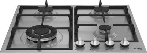 Beko HIYG 64225 SXO piano cottura Acciaio inossidabile Da incasso 60 cm Gas 4 Fornello(i)