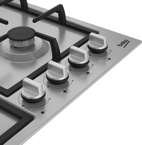 Beko HIYG 64225 SXO piano cottura Acciaio inossidabile Da incasso 60 cm Gas 4 Fornello(i)