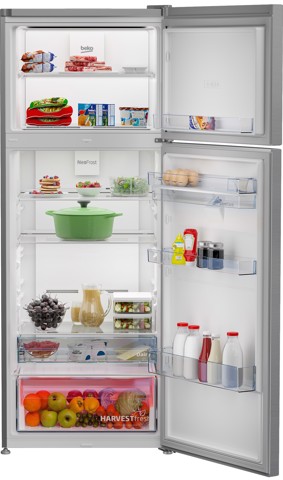 Beko RDNE455E40DXBN frigorifero con congelatore Libera installazione 406 L E Argento