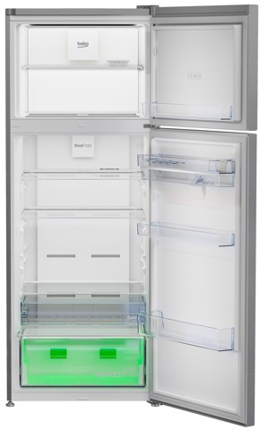 Beko RDNE455E40DXBN frigorifero con congelatore Libera installazione 406 L E Argento