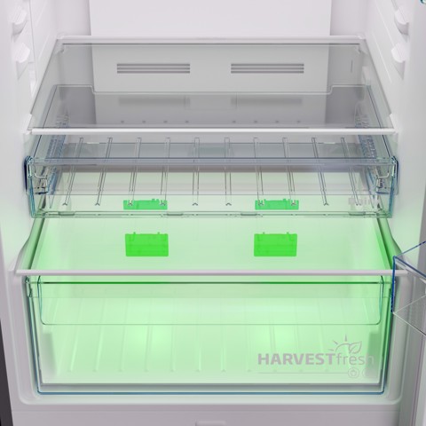 Beko RDNE455E40DXBN frigorifero con congelatore Libera installazione 406 L E Argento