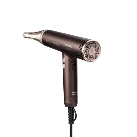 Bellissima Ceramisonic Asciugacapelli, Motore Digitale ad alta velocità, ultraleggero, con tecnologia Tecnologia Ion Ceramic Hi-Pro, ioni, 3 velocità, 3 temperature, Impostazione Gentle Dry, Modalità Silent, 1700W