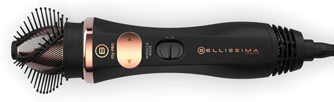 Bellissima My Pro Miracle Wave GH19 1100 Spazzola ad aria calda Caldo Nero, Rosa 1100 W 1,8 m