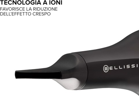 Bellissima P7 3200 Asciugacapelli, Motore Professionale, 2100 Watt, Ionizzatore, 2 Velocità, 3 Temperature, Diffusore per Ricci, Colpo Aria Fredda, Leggero, Custodia da Viaggio, Fermacavo