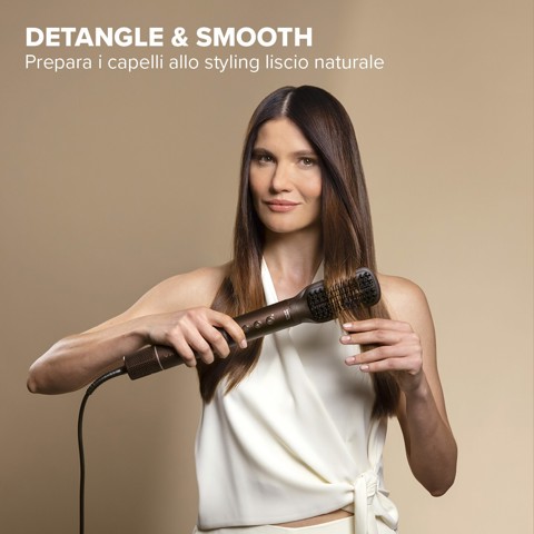 Bellissima Prodigy, modellatore ad aria calda, styler, tecnologia Ion-Ceramic, tecnologia Coanda, motore digitale, controllo del calore, filtro autopulente, 3 temperature, 1200 W, 6 accessori