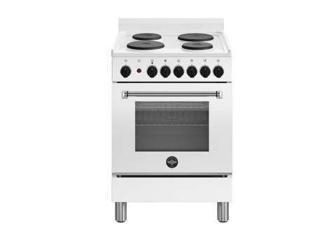 Bertazzoni La Germania Americana AMN6604SBV/24 cucina Elettrico Piastra sigillata Acciaio inox, Bianco A
