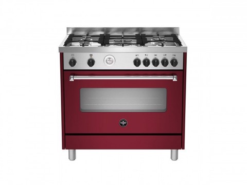 Bertazzoni La Germania Americana AMN965GVIT cucina Elettrico/Gas Gas Rosso
