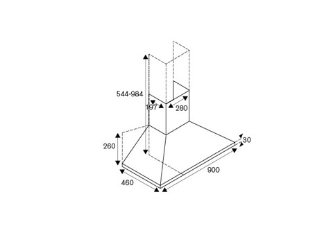 Bertazzoni La Germania KPL90PLAG1NEA cappa aspirante Cappa aspirante a parete Nero 600 m³/h A