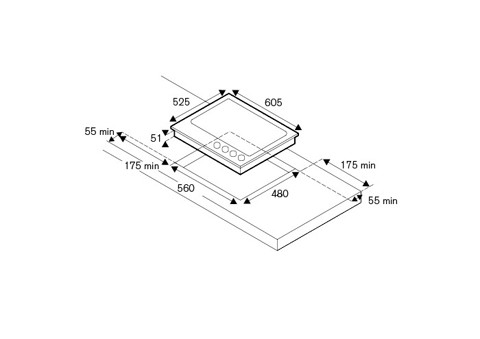 Bertazzoni La Germania P604LLAGGN piano cottura Nero Da incasso 60 cm Gas 4 Fornello(i)