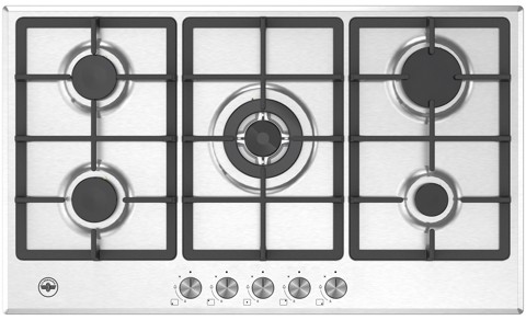 Bertazzoni La Germania P905CLAGXV piano cottura Acciaio inox Da incasso 90 cm Gas 5 Fornello(i)