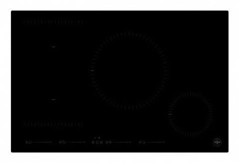 Bertazzoni La Germania PLG74I1M30NC piano cottura Nero Da incasso 78 cm Piano cottura a induzione 4 Fornello(i)