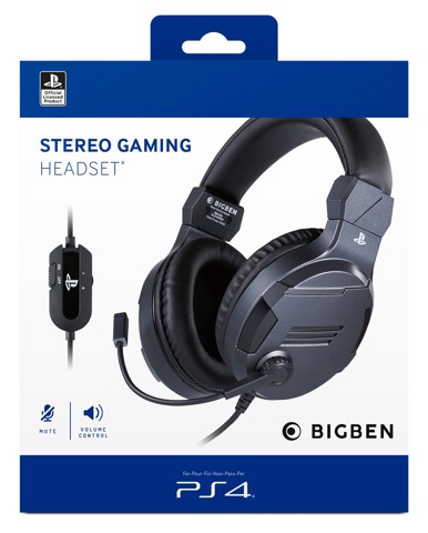 BIG BEN PS4OFHEADSETV3TITAN cuffia e auricolare Cablato A Padiglione Giocare Titanio