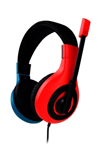 Bigben Connected SWITCHHEADSETV1R+B cuffia e auricolare Cablato A Padiglione Gaming Blu, Rosso