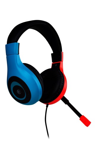 Bigben Connected SWITCHHEADSETV1R+B cuffia e auricolare Cablato A Padiglione Gaming Blu, Rosso