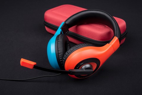 Bigben Connected SWITCHHEADSETV1R+B cuffia e auricolare Cablato A Padiglione Gaming Blu, Rosso