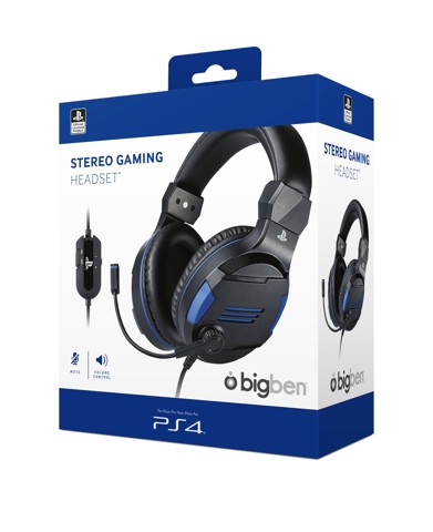 Bigben Interactive PS4OFHEADSETV3 cuffia e auricolare Cablato A Padiglione Giocare Nero, Blu
