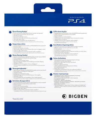 Bigben Interactive PS4OFHEADSETV3G Auricolare Cablato A Padiglione Gaming Blu