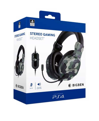 Bigben Interactive PS4OFHEADSETV3G cuffia e auricolare Cablato A Padiglione Gaming Mimetico