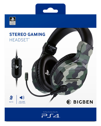 Bigben Interactive PS4OFHEADSETV3G cuffia e auricolare Padiglione auricolare Connettore 3.5 mm Mimetico