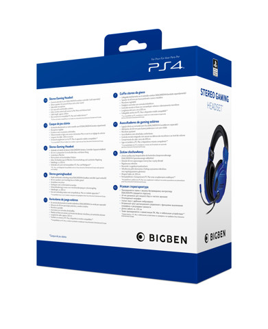 Bigben Interactive PS4OFHEADSETV3G Cuffia Padiglione auricolare Connettore 3.5 mm Blu