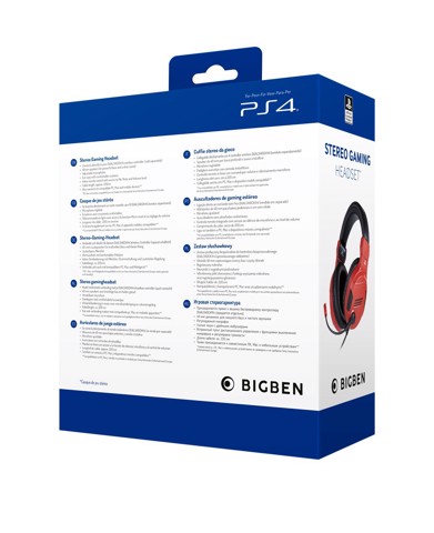 Bigben Interactive PS4OFHEADSETV3R cuffia e auricolare Cablato A Padiglione Gaming Rosso