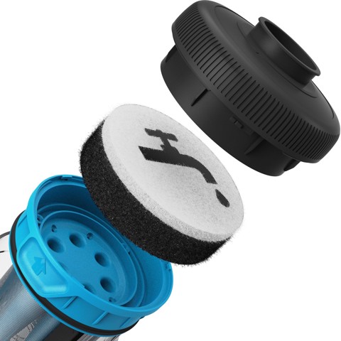 Black & Decker BHFEB520D1 aspirapolvere senza filo Nero, Trasparente, Bianco Senza sacchetto