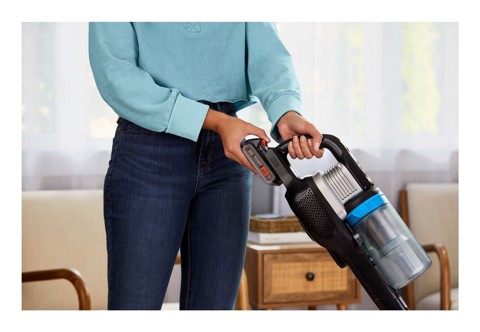 Black & Decker BHFEB520D1 scopa elettrica Aspirapolvere a bastone 2 in 1 Batteria Secco Senza sacchetto Nero, Trasparente, Bianco 2 Ah