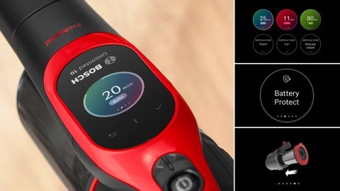 Bosch BCS1041PET Scopa elettrica, Unlimited 10 ProAnimal, Rosso