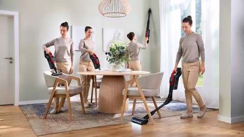 Bosch BCS1041PET Scopa elettrica, Unlimited 10 ProAnimal, Rosso