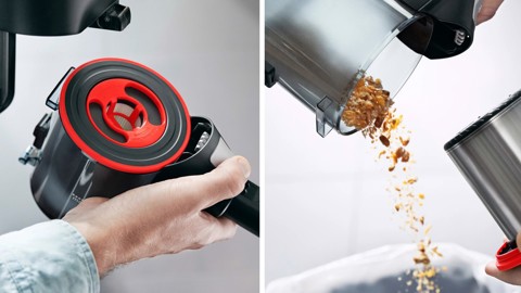 Bosch BCS711PET scopa elettrica Aspirapolvere a bastone Batteria Secco Senza sacchetto 0,3 L Nero, Rosso 3 Ah