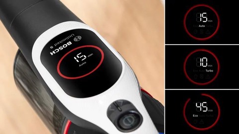 Bosch BCS931WBA Aspirapolvere ricaricabile, Unlimited 9, Bianco